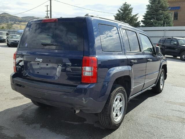 1C4NJRBB1HD129343 - 2017 JEEP PATRIOT SP BLUE photo 4