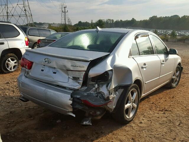 5NPEU46F79H464612 - 2009 HYUNDAI SONATA SE SILVER photo 4