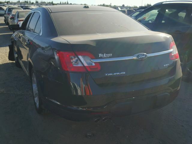 1FAHP2EW4CG139041 - 2012 FORD TAURUS SEL BLACK photo 3