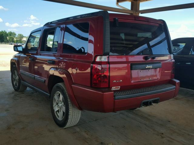 1J8HG48N06C212404 - 2006 JEEP COMMANDER RED photo 3