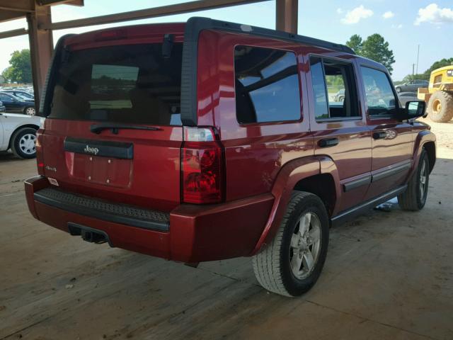 1J8HG48N06C212404 - 2006 JEEP COMMANDER RED photo 4