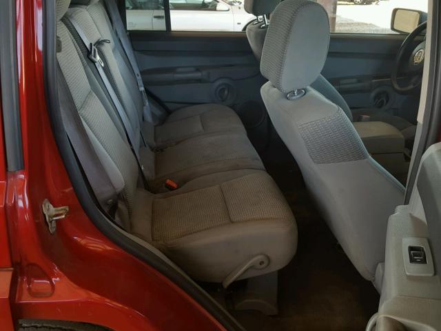 1J8HG48N06C212404 - 2006 JEEP COMMANDER RED photo 6