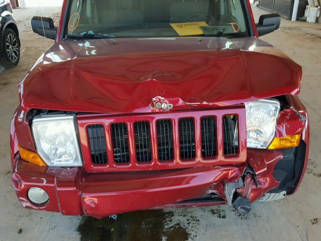 1J8HG48N06C212404 - 2006 JEEP COMMANDER RED photo 7