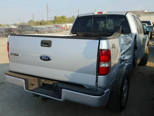 1FTRX14W25FA61362 - 2005 FORD F150 SILVER photo 4