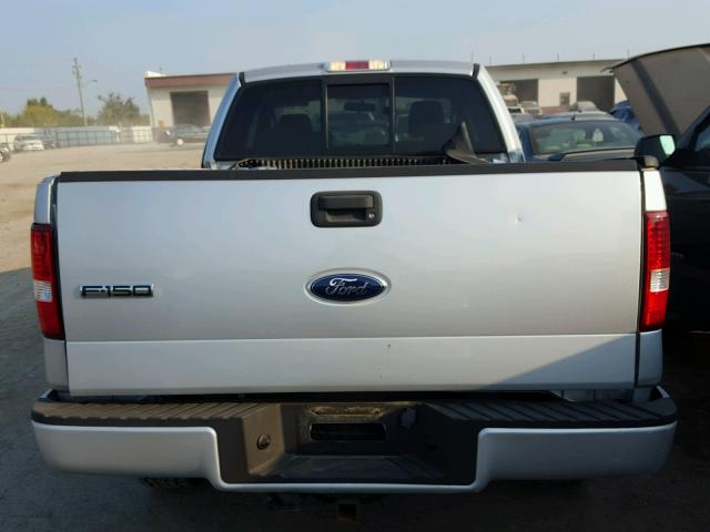 1FTRX14W25FA61362 - 2005 FORD F150 SILVER photo 6