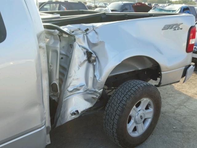 1FTRX14W25FA61362 - 2005 FORD F150 SILVER photo 9