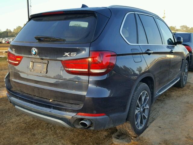 5UXKR0C59F0P04260 - 2015 BMW X5 XDRIVE3 BLUE photo 4