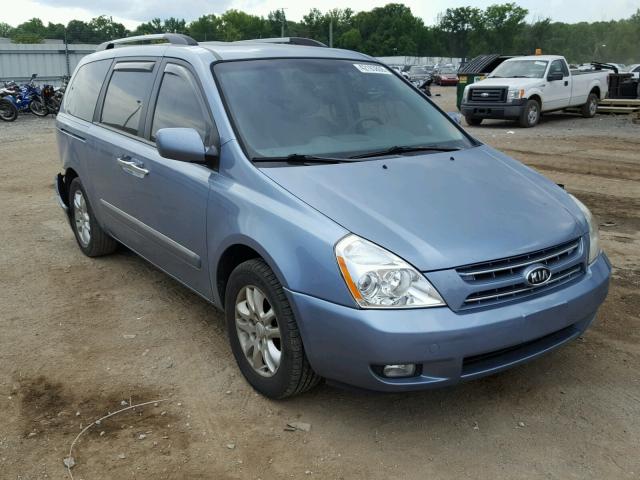 KNDMH4C34A6325563 - 2010 KIA SEDONA EX BLUE photo 1