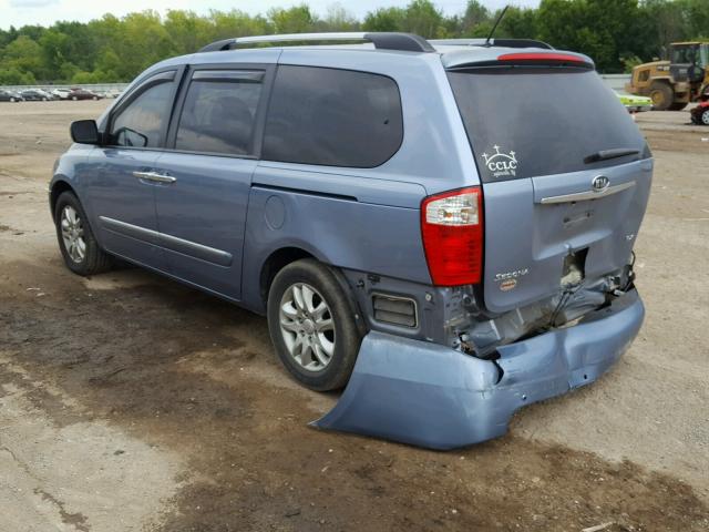 KNDMH4C34A6325563 - 2010 KIA SEDONA EX BLUE photo 3