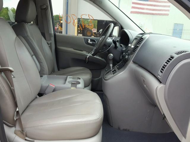 KNDMH4C34A6325563 - 2010 KIA SEDONA EX BLUE photo 5