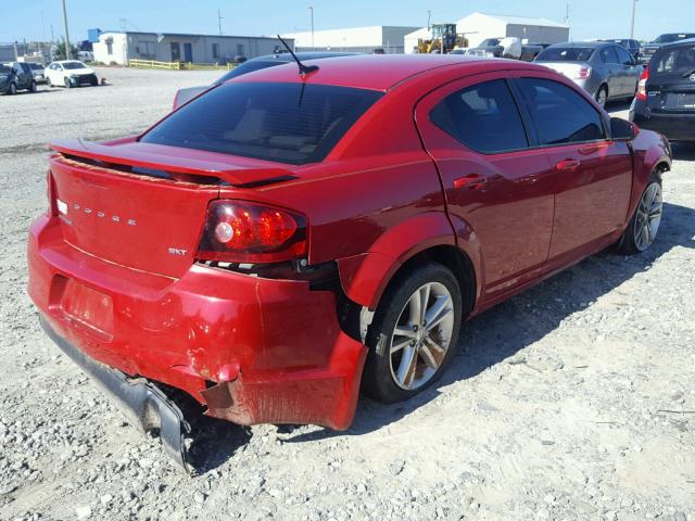 1C3CDZCB8CN183274 - 2012 DODGE AVENGER SX RED photo 4