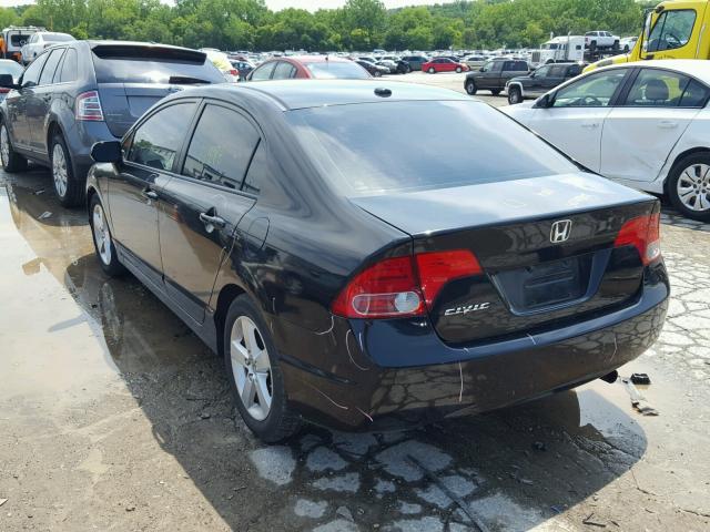 2HGFA16918H350832 - 2008 HONDA CIVIC EXL 黑色 照片 3
