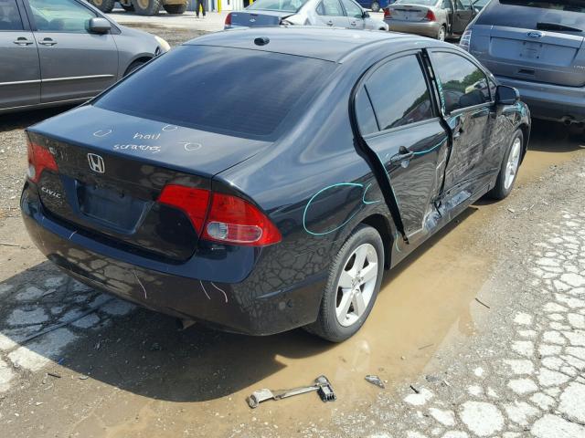 2HGFA16918H350832 - 2008 HONDA CIVIC EXL 黑色 照片 4