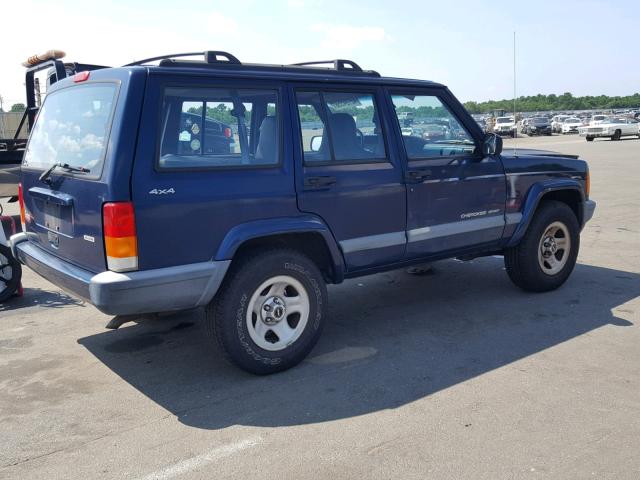 1J4FF48S41L502896 - 2001 JEEP CHEROKEE S BLUE photo 4