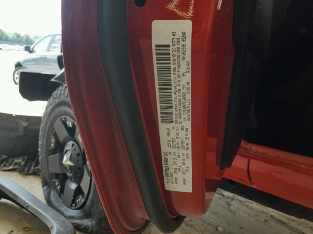 1C4AJWAG7DL692021 - 2013 JEEP WRANGLER S RED photo 10