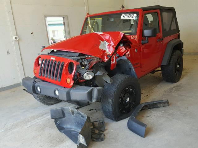 1C4AJWAG7DL692021 - 2013 JEEP WRANGLER S RED photo 2