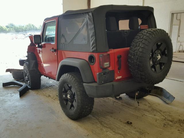 1C4AJWAG7DL692021 - 2013 JEEP WRANGLER S RED photo 3