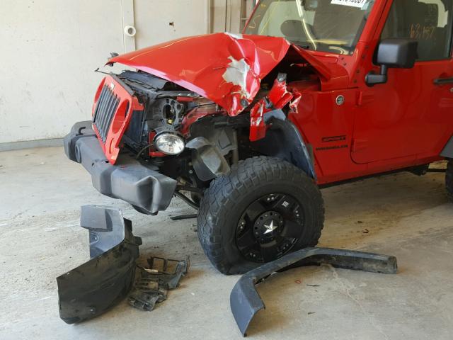 1C4AJWAG7DL692021 - 2013 JEEP WRANGLER S RED photo 9