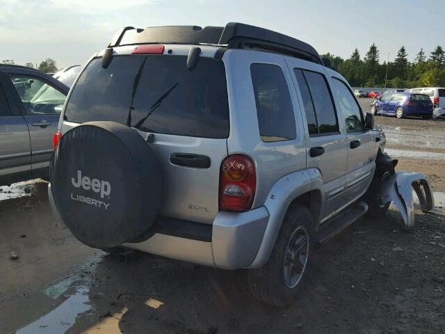 1J4GL38K63W728494 - 2003 JEEP LIBERTY RE SILVER photo 4