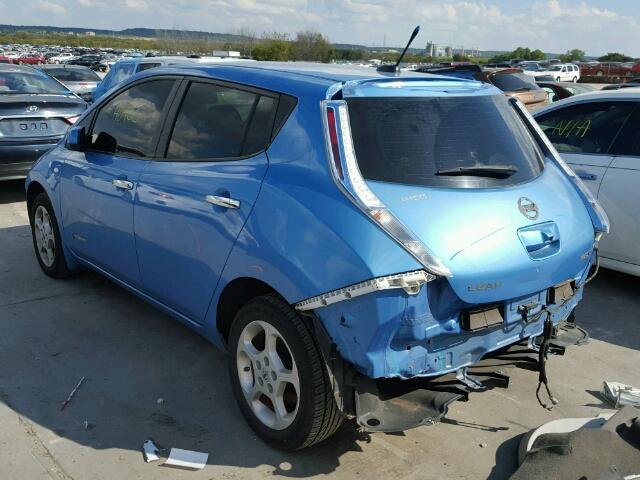 JN1AZ0CP2CT024096 - 2012 NISSAN LEAF BLUE photo 3