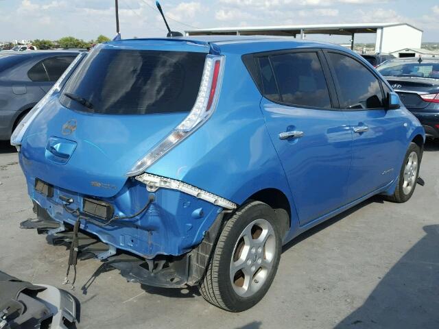 JN1AZ0CP2CT024096 - 2012 NISSAN LEAF BLUE photo 4