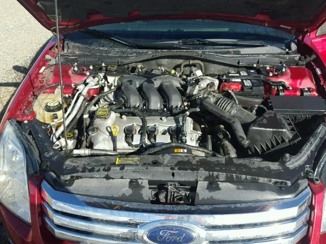 3FAHP02148R164776 - 2008 FORD FUSION SEL RED photo 7