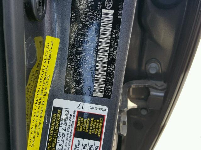 4T1BK1EBXEU125862 - 2014 TOYOTA AVALON BAS GRAY photo 10