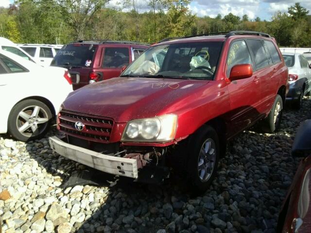 JTEHF21A420065629 - 2002 TOYOTA HIGHLANDER RED photo 1