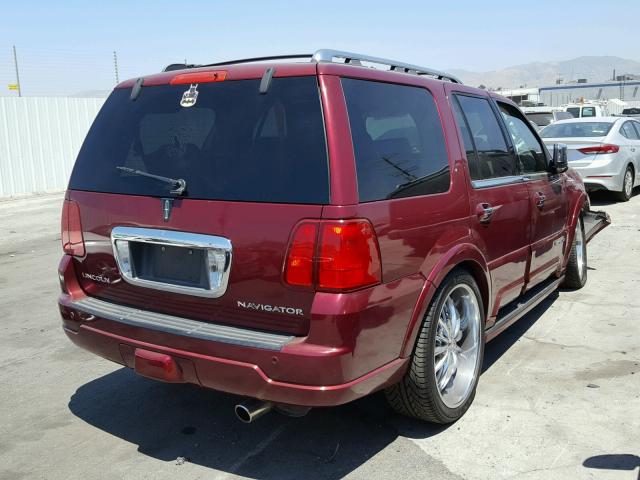 5LMFU27RX4LJ28354 - 2004 LINCOLN NAVIGATOR 红色 照片 4
