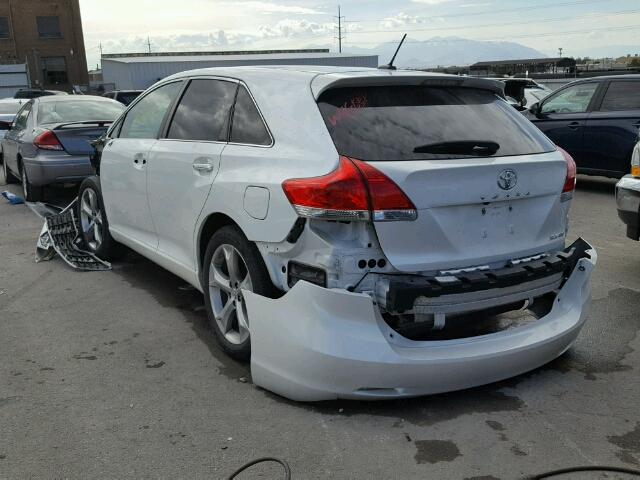 4T3BK3BBXCU065232 - 2012 TOYOTA VENZA LE WHITE photo 3