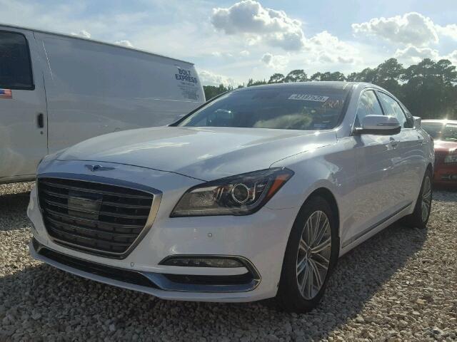 KMHGN4JE1JU216396 - 2018 GENESIS G80 BASE WHITE photo 2