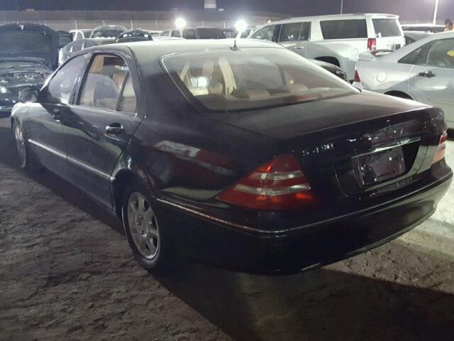 WDBNG70J61A145198 - 2001 MERCEDES-BENZ S BLACK photo 3