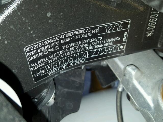 WB10D6004HZ709901 - 2017 BMW S 1000 RR BLACK photo 10