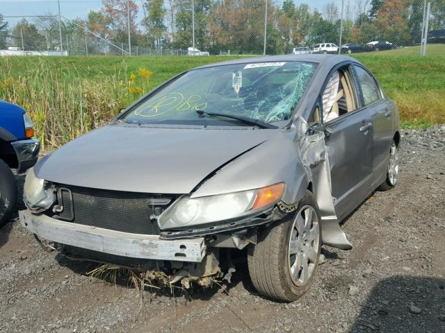 1HGFA16506L023934 - 2006 HONDA CIVIC LX GRAY photo 2