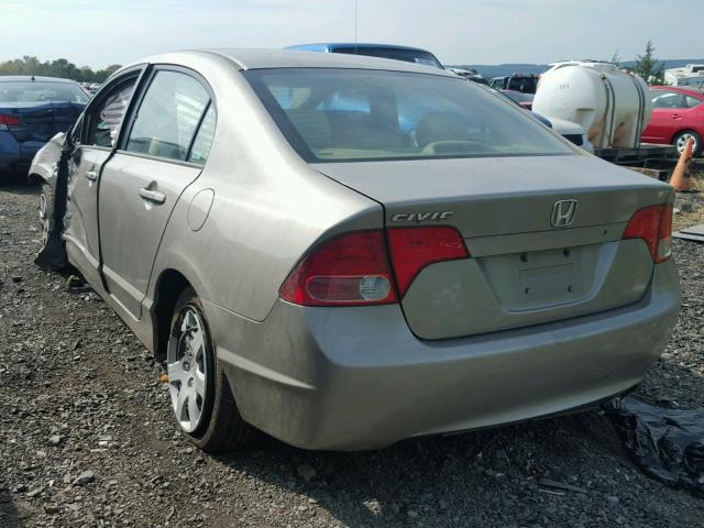 1HGFA16506L023934 - 2006 HONDA CIVIC LX GRAY photo 3