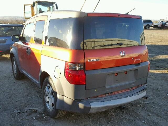 5J6YH18513L010454 - 2003 HONDA ELEMENT EX ORANGE photo 3