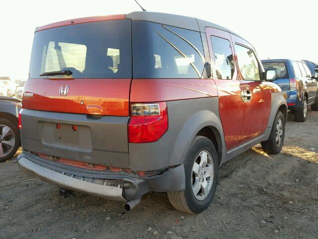 5J6YH18513L010454 - 2003 HONDA ELEMENT EX ORANGE photo 4