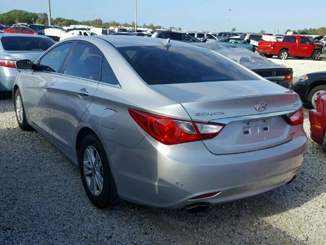 5NPEC4AB7DH618316 - 2013 HYUNDAI SONATA SILVER photo 3