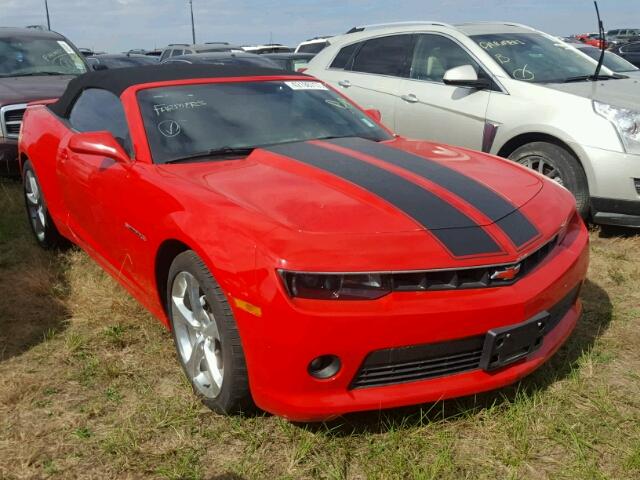 2G1FF3D39F9213471 - 2015 CHEVROLET CAMARO LT RED photo 1