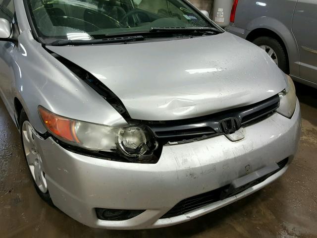 2HGFG12627H528563 - 2007 HONDA CIVIC SILVER photo 9