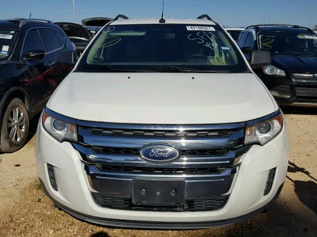 2FMDK3GC0BBA19416 - 2011 FORD EDGE SE WHITE photo 9