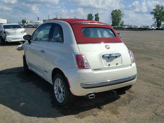 3C3CFFER3CT343287 - 2012 FIAT 500 LOUNGE TWO TONE photo 3