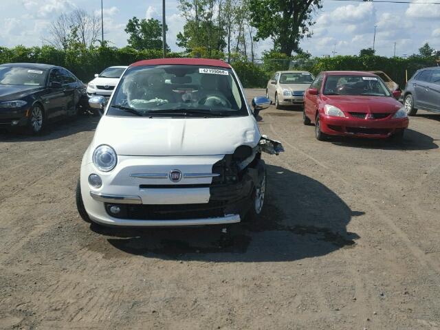 3C3CFFER3CT343287 - 2012 FIAT 500 LOUNGE TWO TONE photo 9