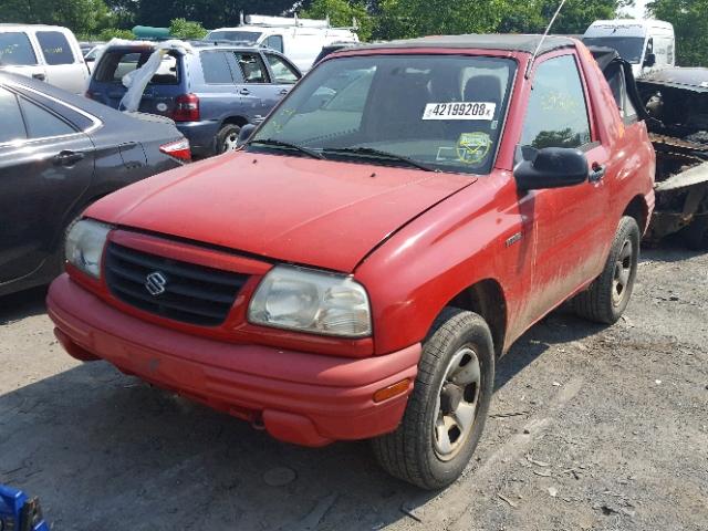 2S3TA52C516111748 - 2001 SUZUKI VITARA JLX RED photo 2