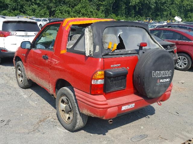 2S3TA52C516111748 - 2001 SUZUKI VITARA JLX RED photo 3