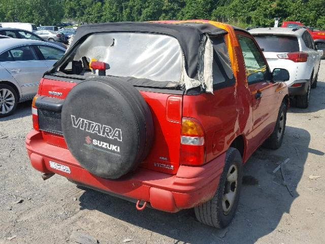 2S3TA52C516111748 - 2001 SUZUKI VITARA JLX RED photo 4