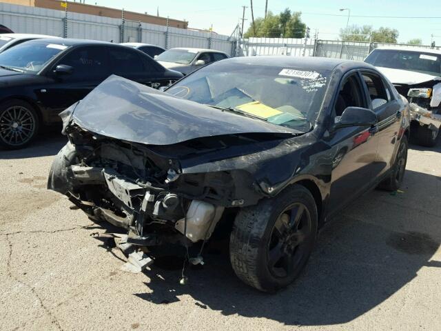 1G1ZH57B49F117555 - 2009 CHEVROLET MALIBU 1LT BLACK photo 2