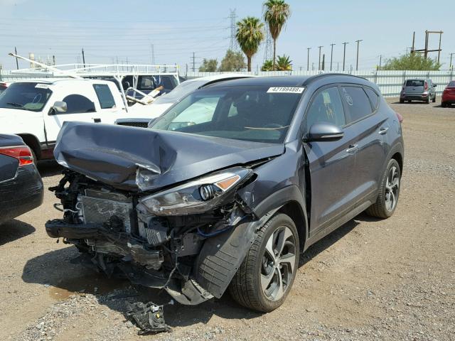 KM8J33A20GU035195 - 2016 HYUNDAI TUCSON LIM GRAY photo 2