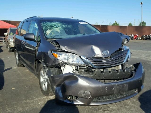 5TDKK3DCXFS585345 - 2015 TOYOTA SIENNA LE CHARCOAL photo 1