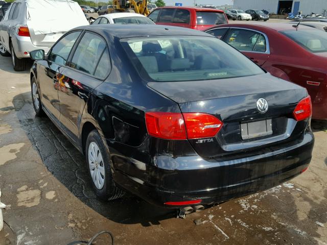 3VW2K7AJ4BM386230 - 2011 VOLKSWAGEN JETTA BASE Սև լուսանկար 3